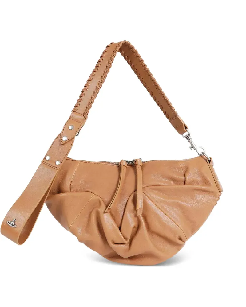 Vivienne Westwood small Agnes ruched shoulder bag - Braun Braun