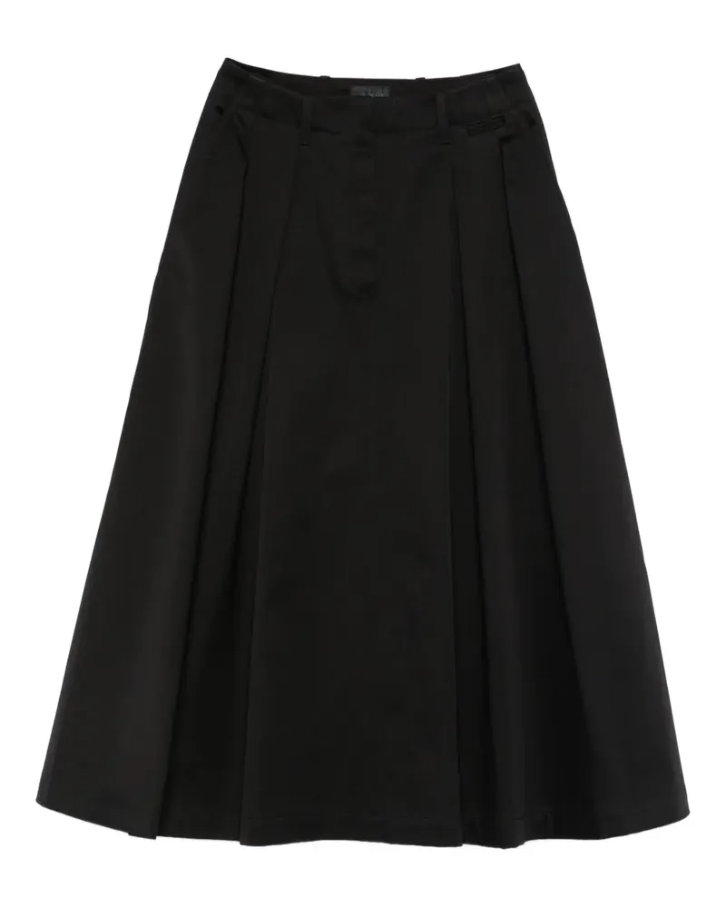 Moncler Midirock mit Falten - Schwarz Schwarz