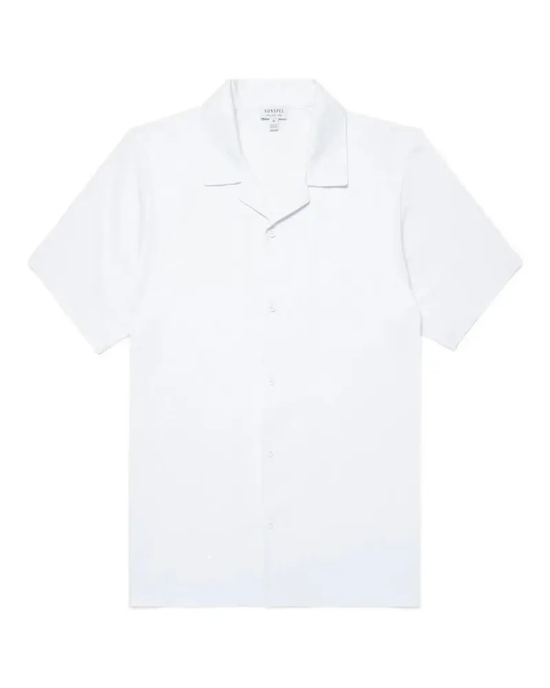 Sunspel Riviera camp collar shirt - Weiß Weiß