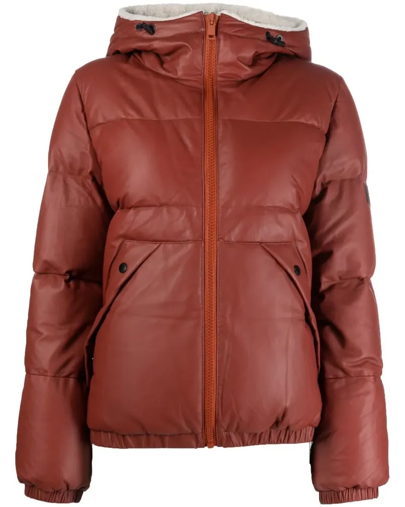 Yves Salomon Jacke mit Shearling-Besatz - Braun Braun