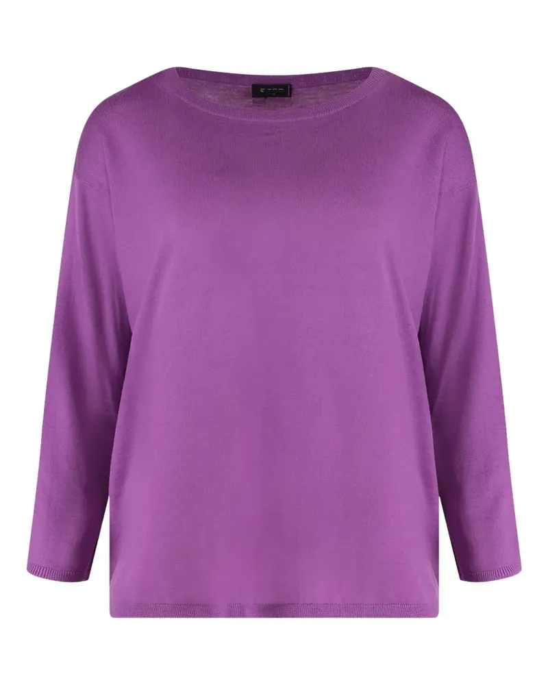 Etro crop-sleeve sweater - Violett Violett