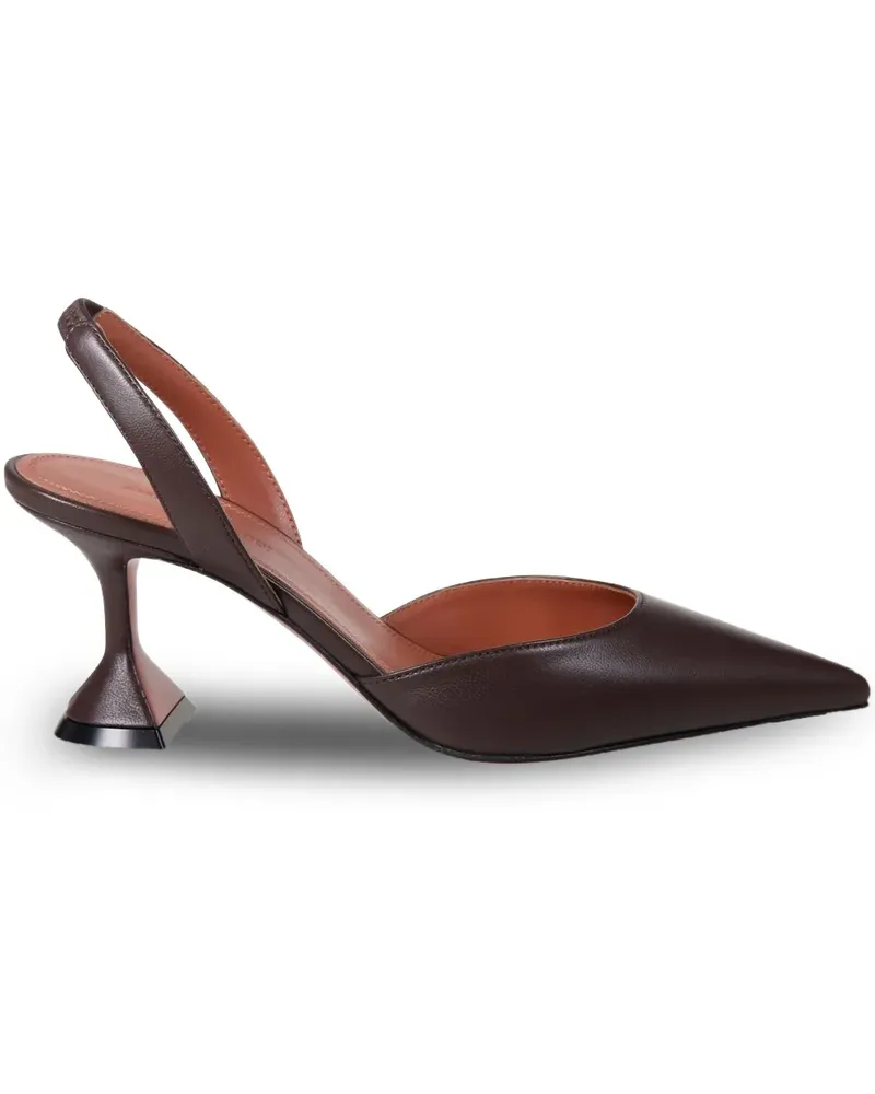 Amina Muaddi Holli Slingback-Pumps 70mm - Braun Braun