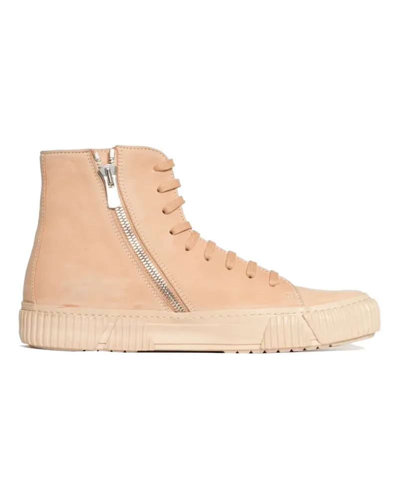 BOTH hi-tops leather sneakers - Nude Nude