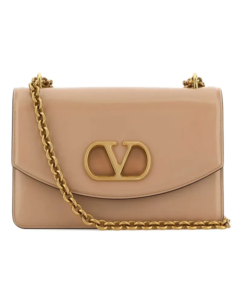 Valentino Garavani VLogo-plaque shoulder bag - Nude Nude