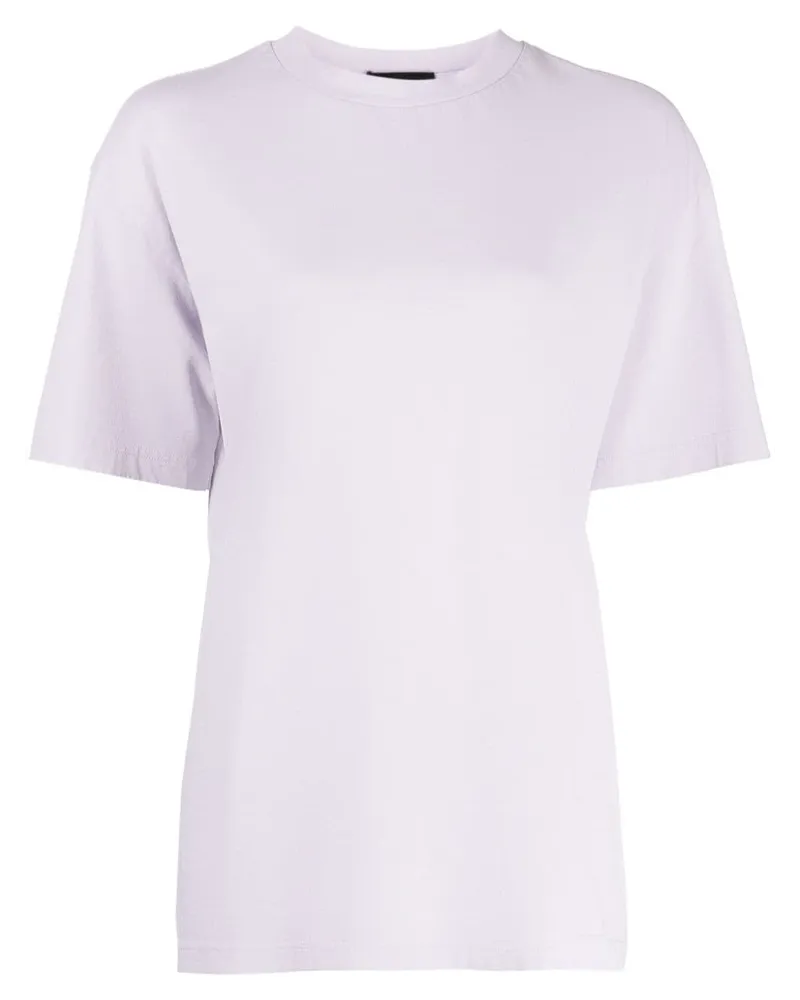 WE 11 DONE T-Shirt mit Logo-Print Violett