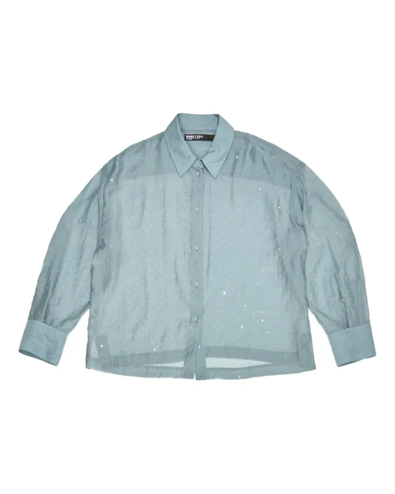 BIMBA Y LOLA Geknöpftes Hemd mit Verzierung - Blau Blau