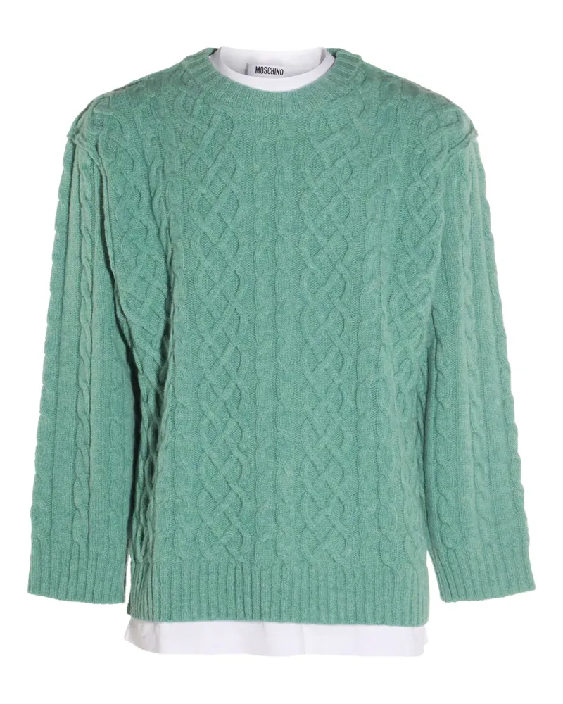 Moschino Pullover mit Zopfmuster - Grün Grün