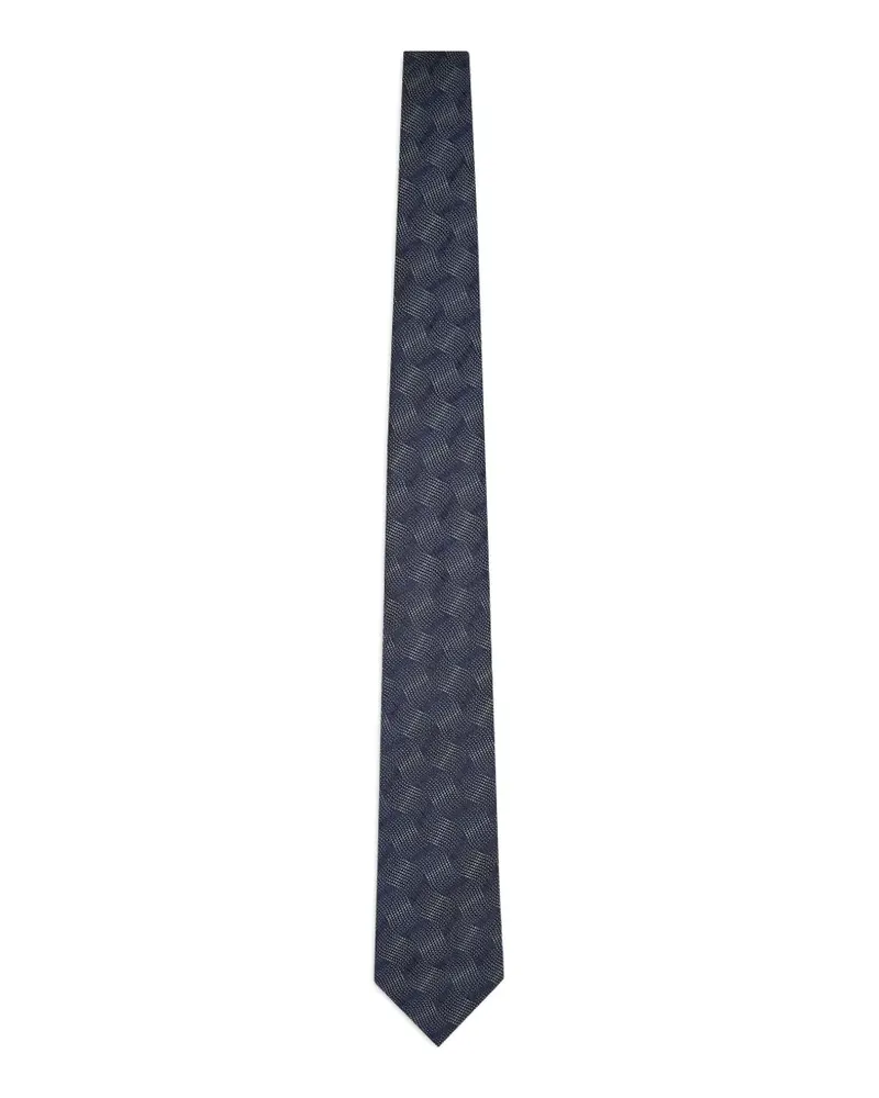 Giorgio Armani patterned silk tie - Blau Blau