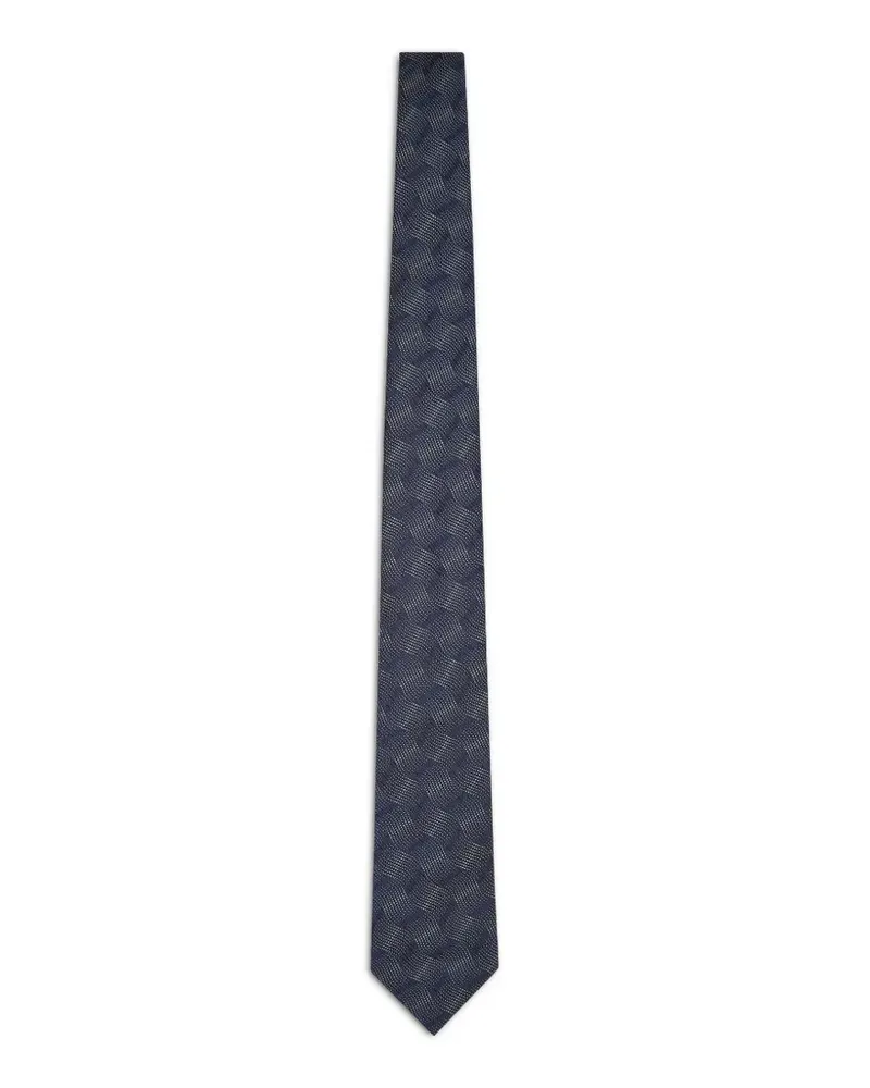 Giorgio Armani patterned silk tie - Blau Blau