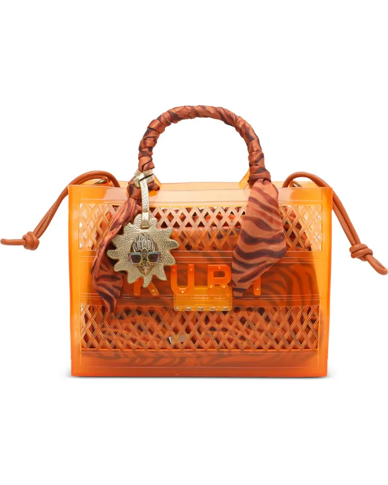 Kurt Geiger small Jelly scarf-detail tote bag - Orange Orange