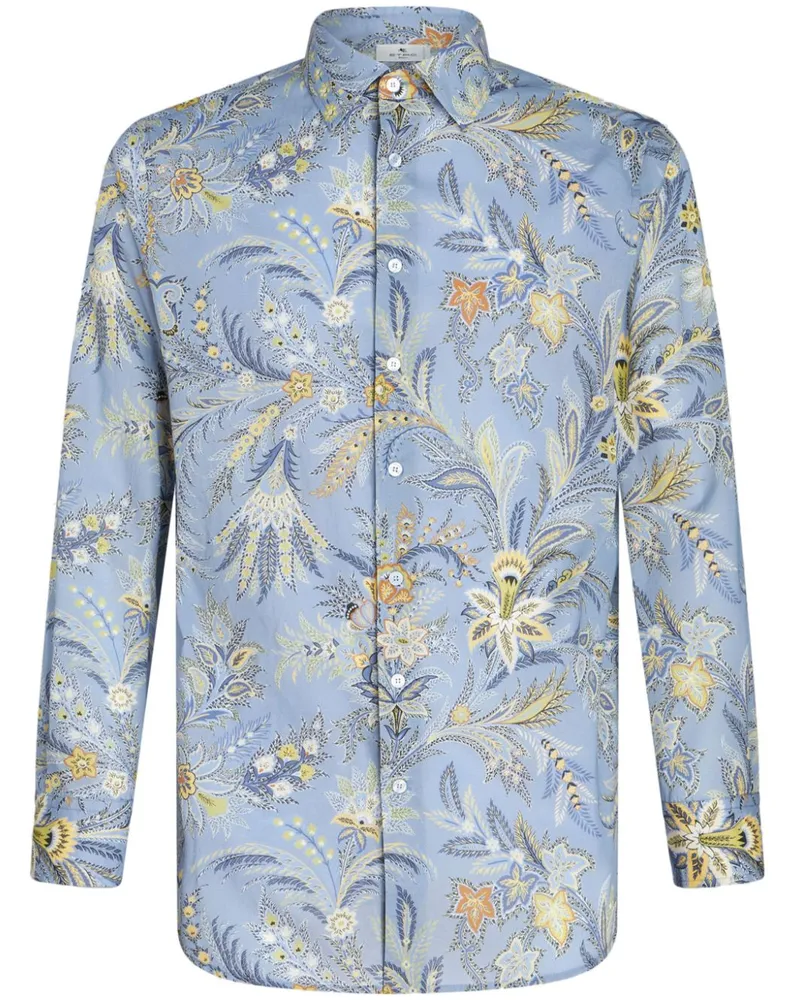 Etro Hemd mit Paisley-Print - Blau Blau