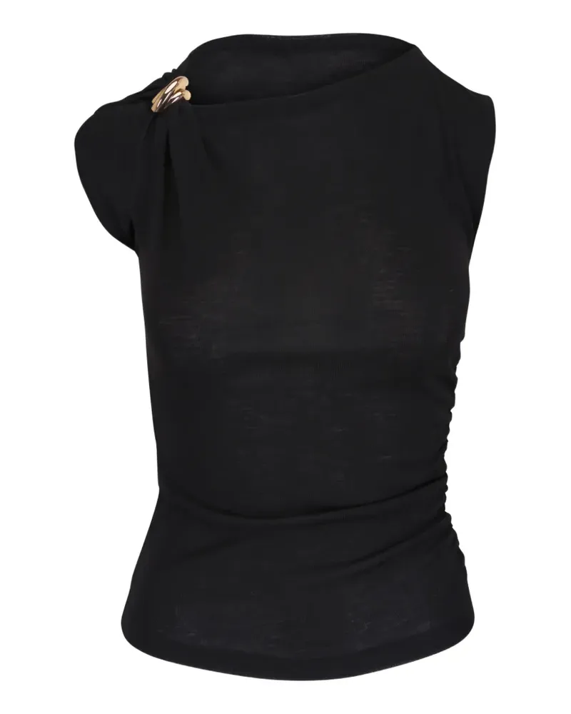 Vince draped gathered blouse - Schwarz Schwarz