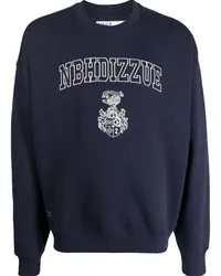 Izzue x Neighborhood Sweatshirt mit Logo-Print Blau