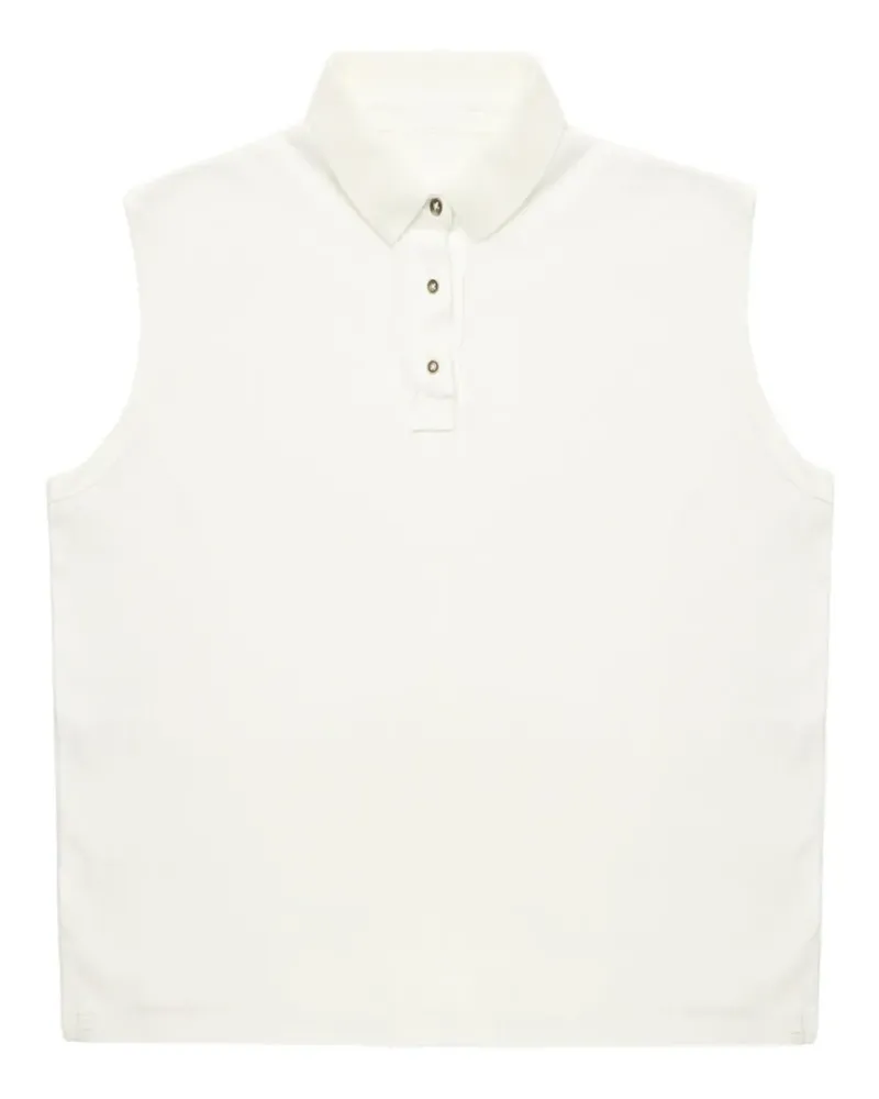 Free People Top mit Poloshirtkragen - Nude Nude