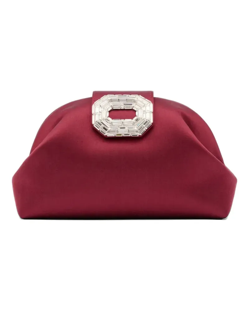 Amina Muaddi embellished chain clutch bag - Rot Rot