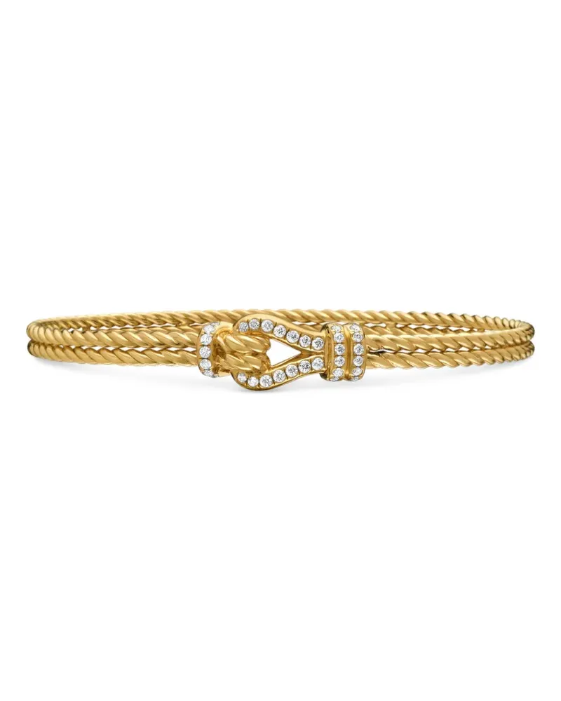 David Yurman 18kt Thoroughbred Loop Gelbgoldarmband mit Diamanten Gold