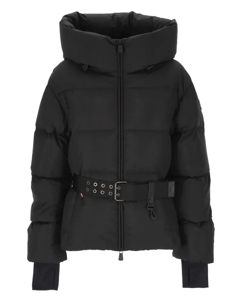 Moncler belted hooded jacket - Schwarz Schwarz