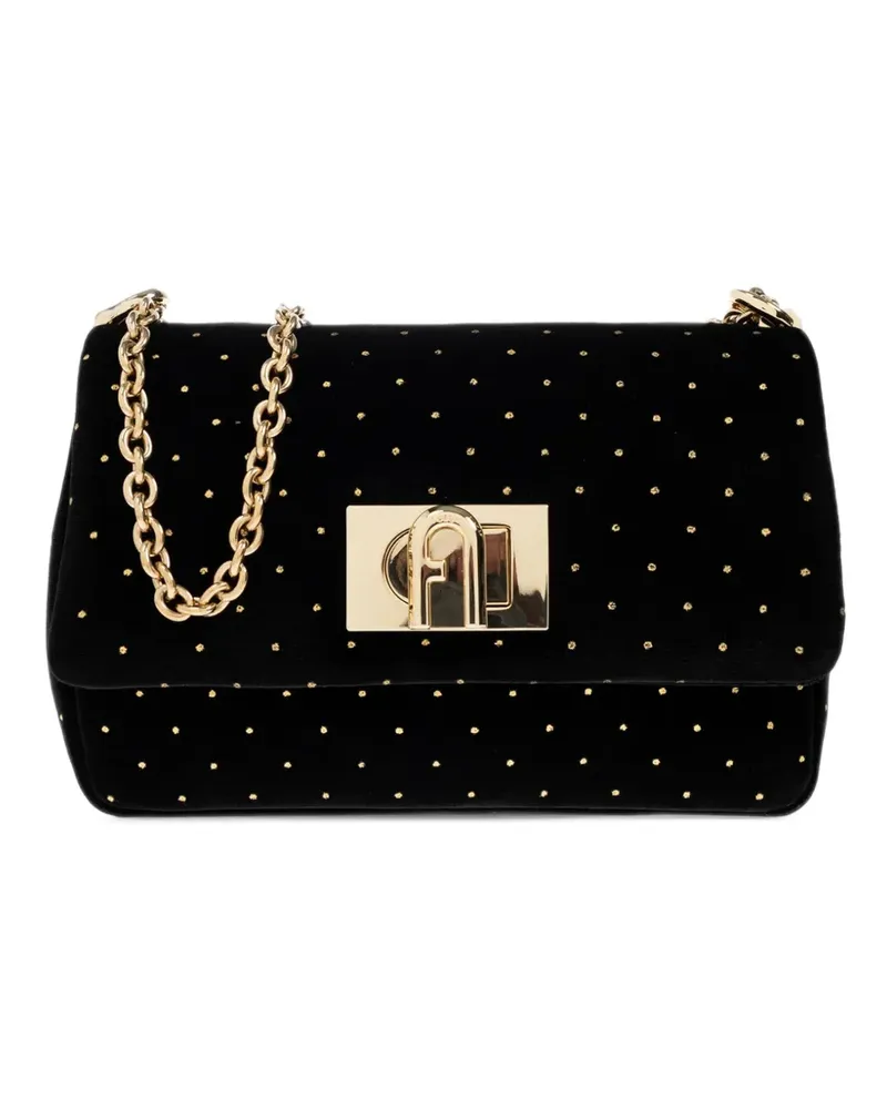 Furla 1927 mini 1927 Schultertasche aus Samt - Schwarz Schwarz