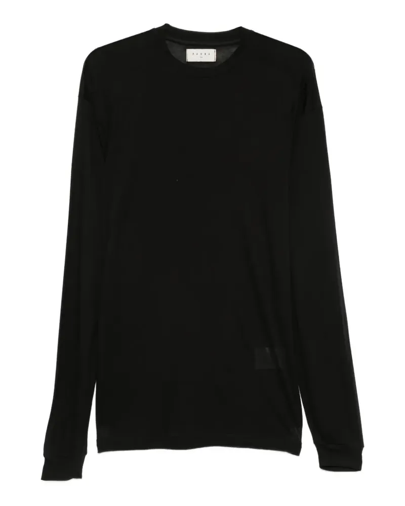 PAURA Klassisches Langarmshirt - Schwarz Schwarz