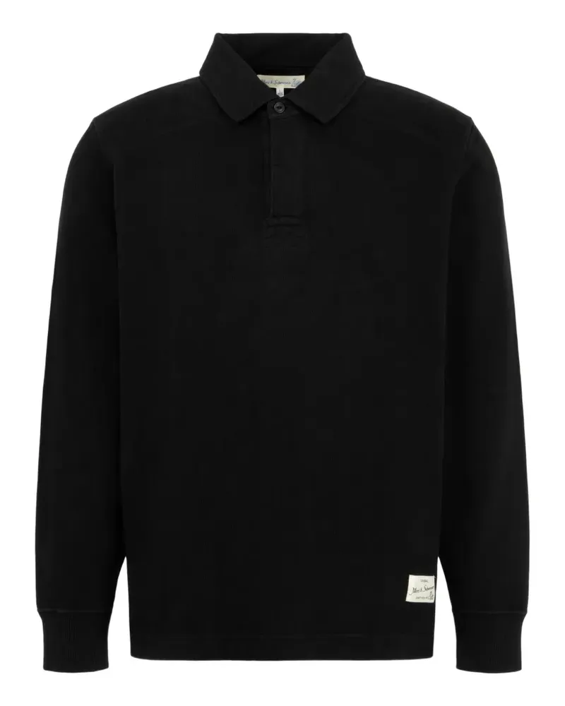 Merz b. Schwanen long-sleeves polo shirt - Schwarz Schwarz
