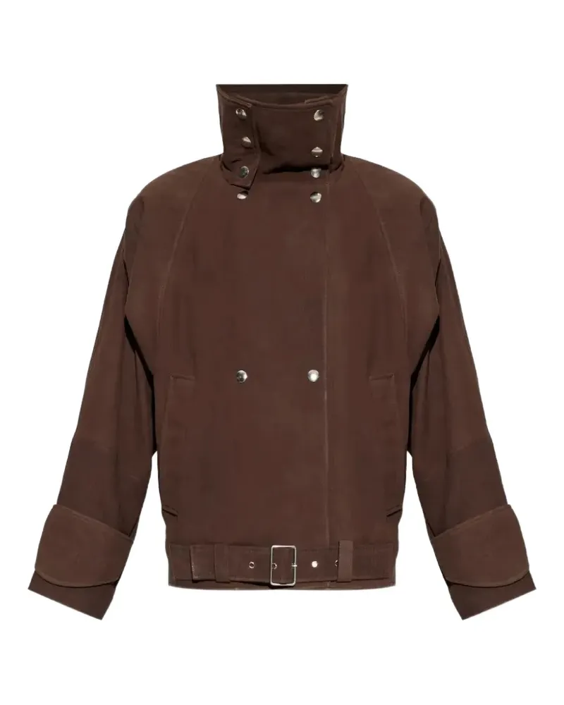 IRO Melior belted leather jacket - Braun Braun
