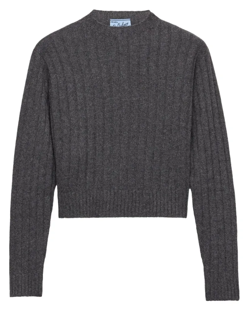 Prada Re-Cashmere Cropped-Pullover - Grau Grau