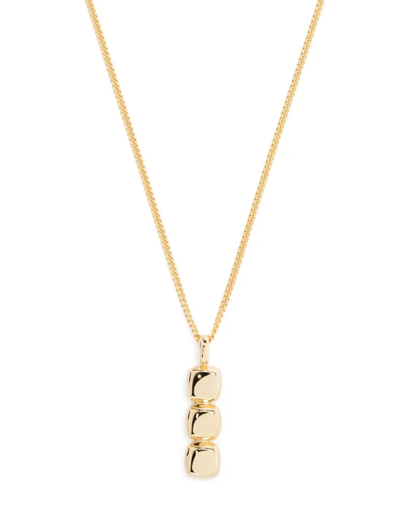 Tom Wood mini cushion pendant necklace - Gold Gold