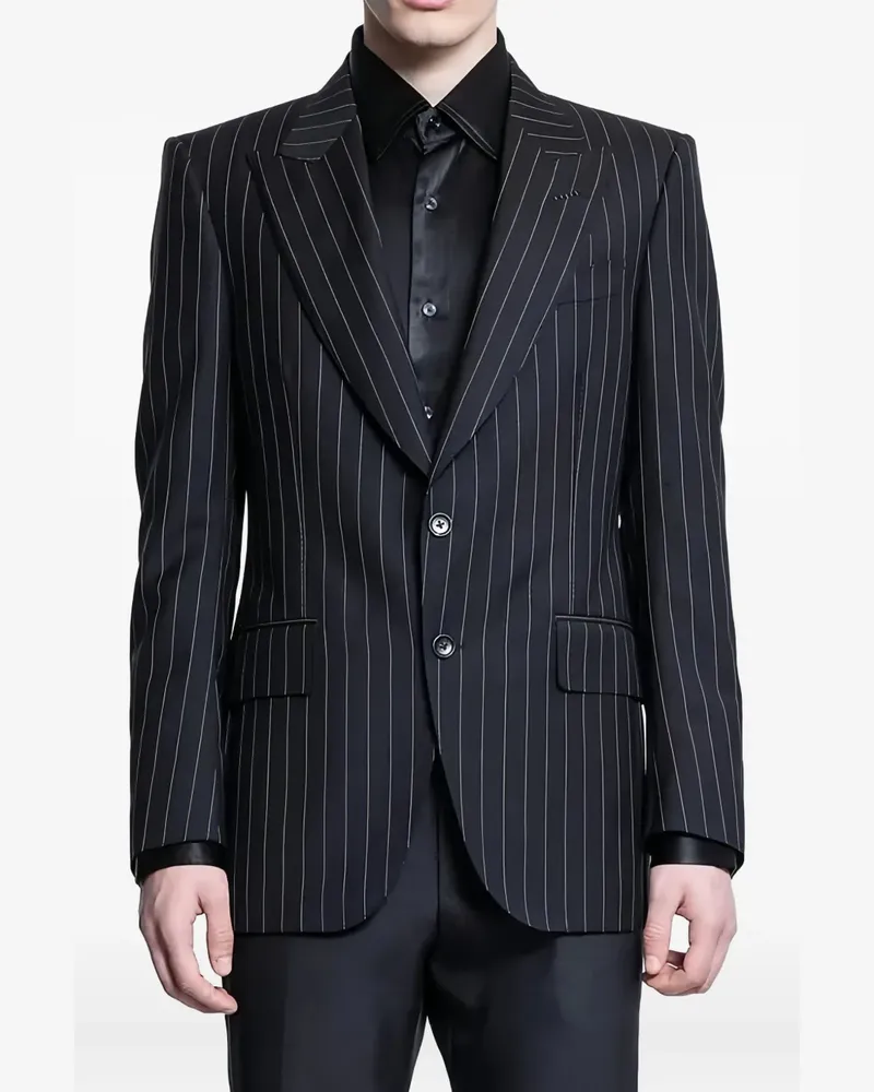 Tom Ford Sakko mit Nadelstreifen - Schwarz Schwarz