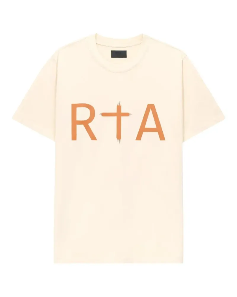 RTA Liam T-Shirt mit Logo - Nude Nude