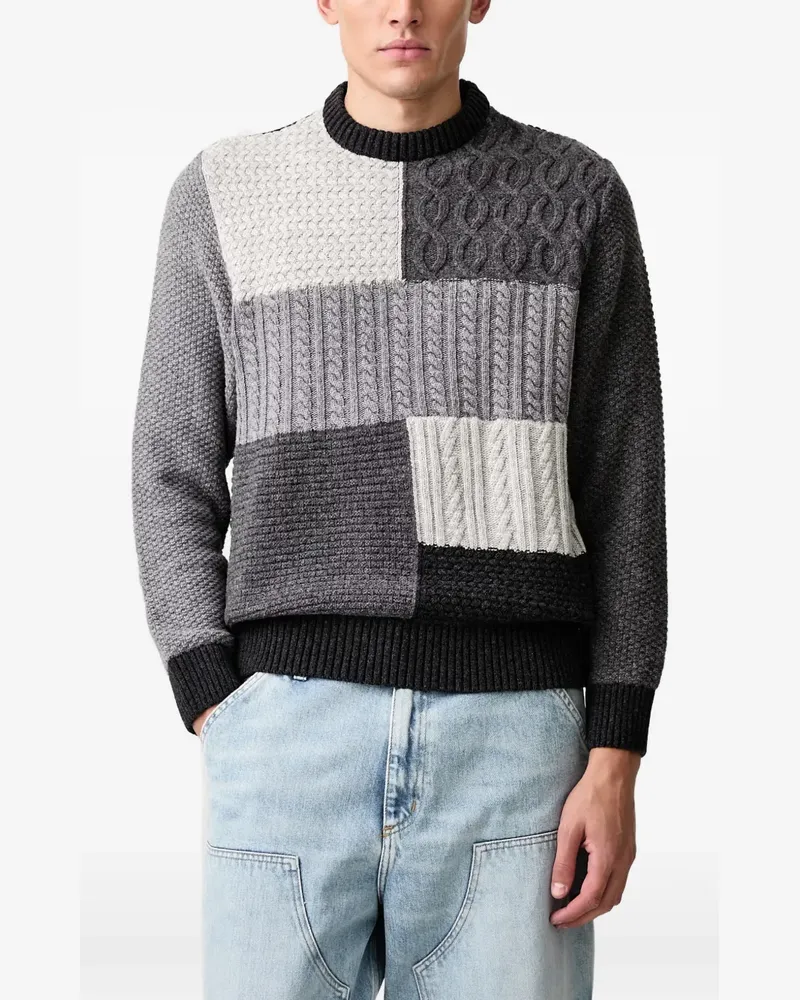 Barbour Pullover im Patchwork-Look - Grau Grau
