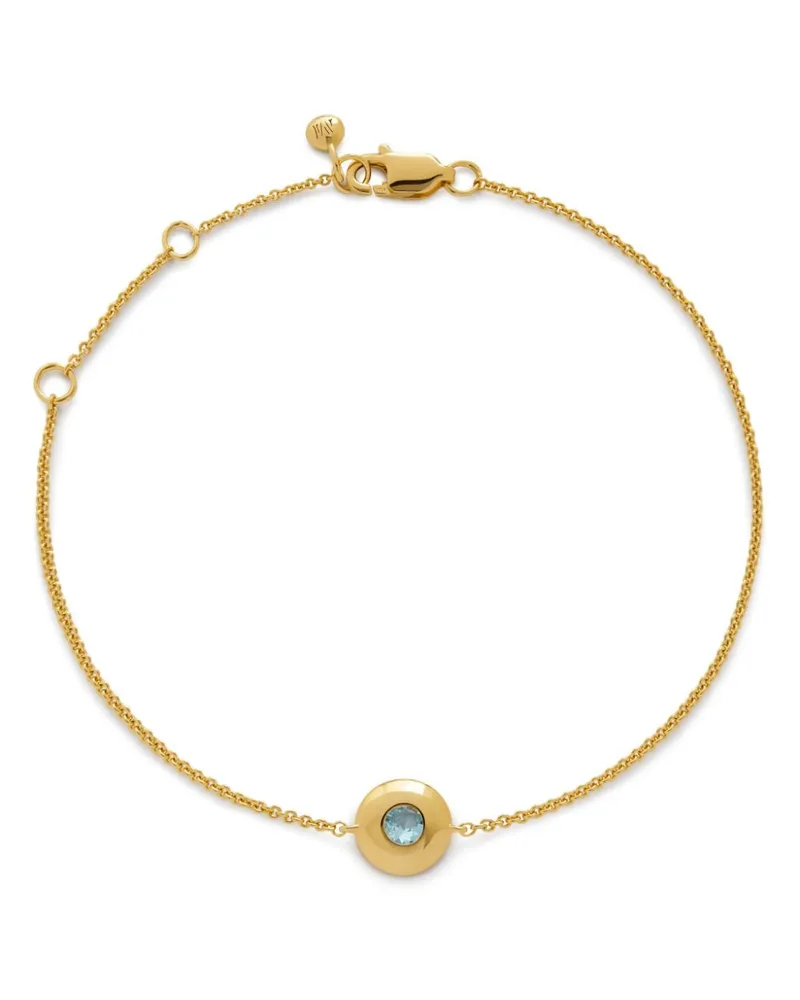Monica Vinader March Birthstone Armband aus 18kt Gelbgold-Vermeil Gold