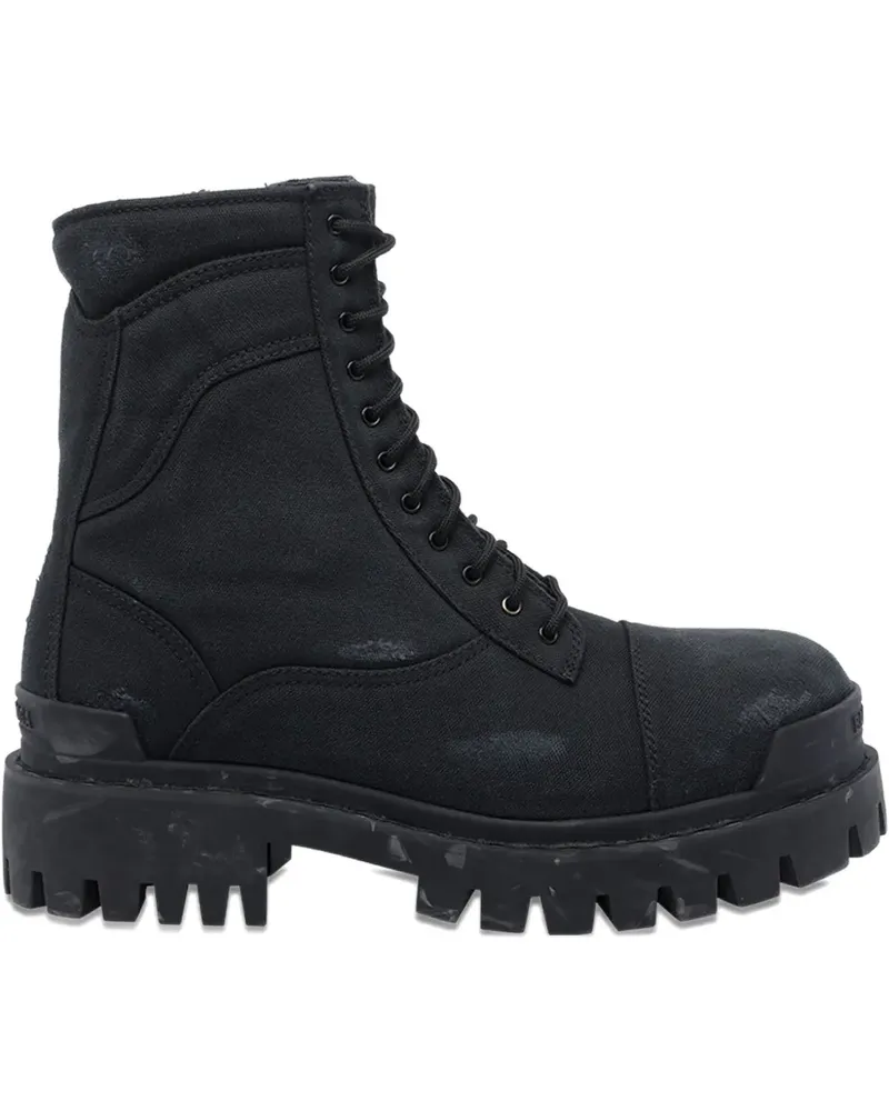 Balenciaga Strike Schnürstiefel - Schwarz Schwarz