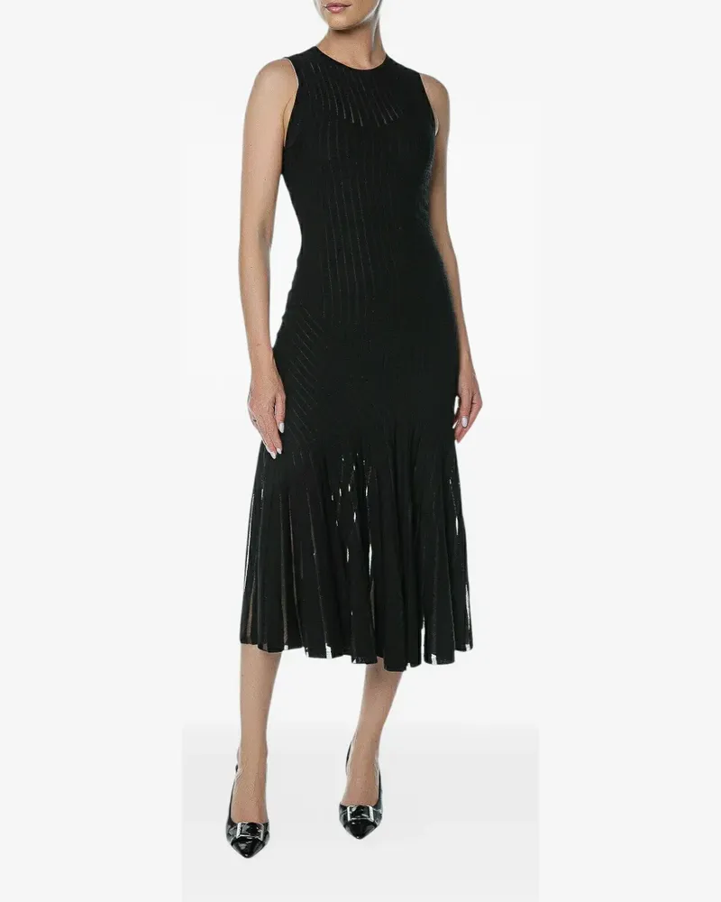 Ted Baker Gestricktes Casandr Midikleid mit Ziernähten - Schwarz Schwarz