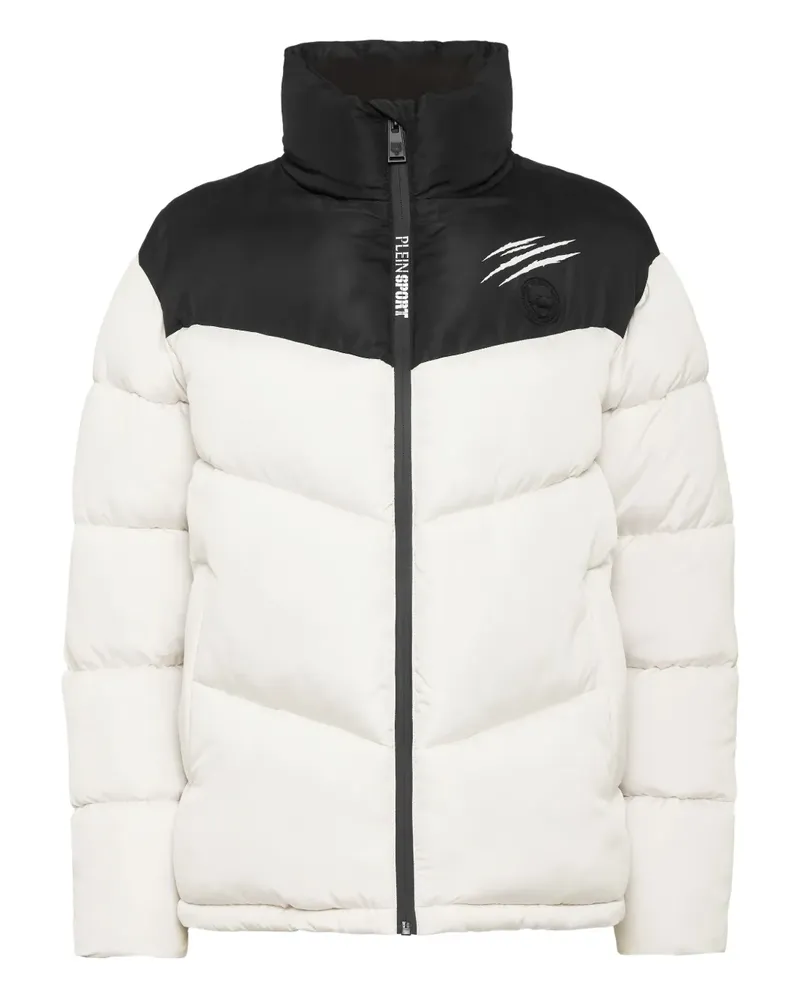 Philipp Plein Gefütterte Jacke in Colour-Block-Optik - Weiß Weiß