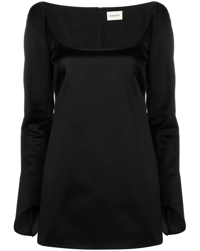KHAITE Tate Minikleid aus Satin - Schwarz Schwarz