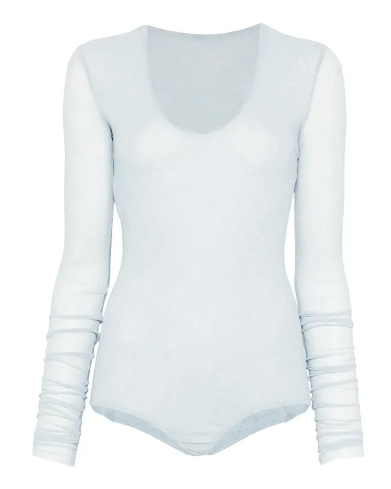 Alberta Ferretti Langärmeliger Body - Blau Blau