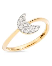 DoDo 18kt Moon Gelbgoldring mit Diamanten Gold