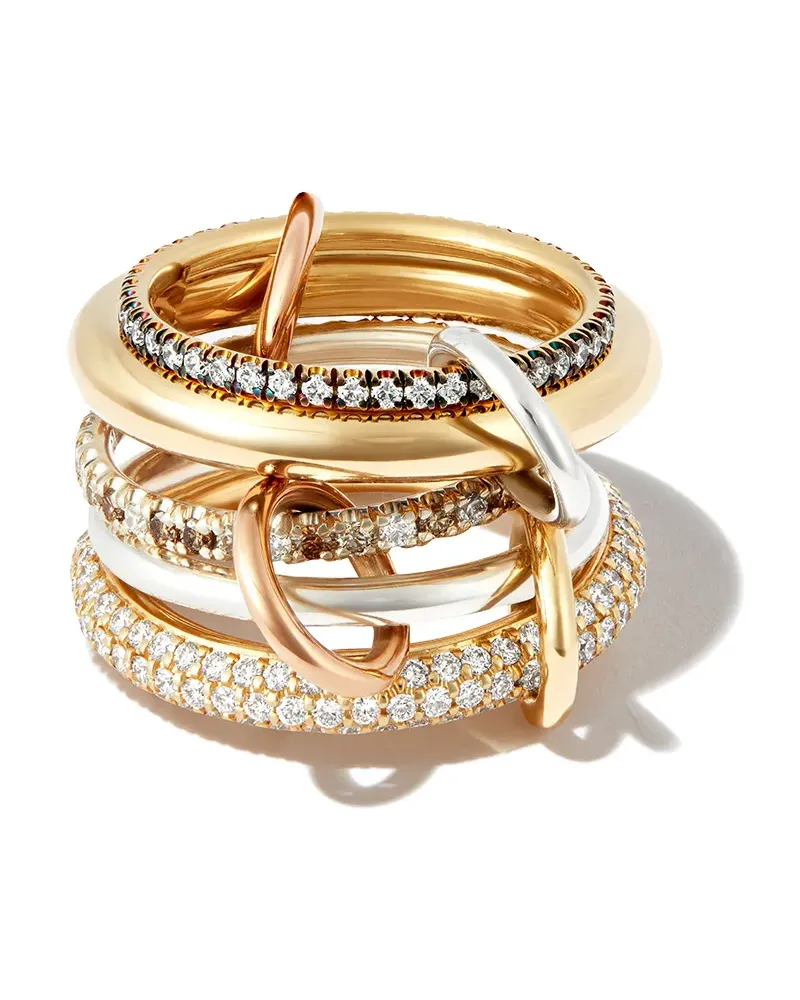 Spinelli Kilcollin 18kt Nexua Goldring mit Diamanten Gold