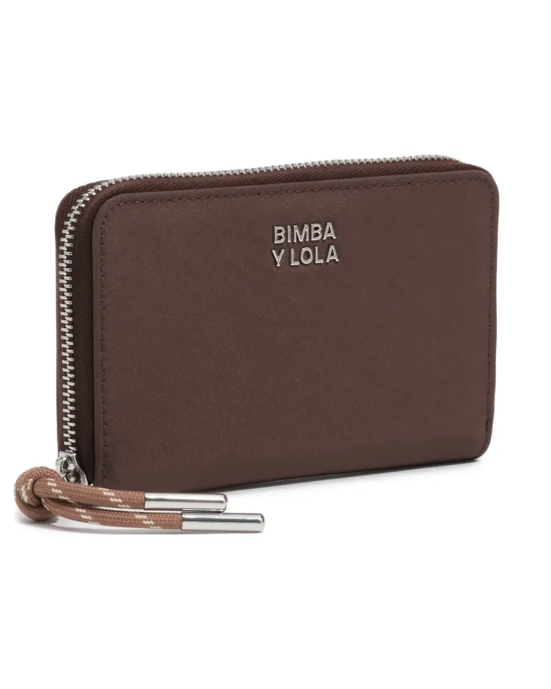 BIMBA Y LOLA Mittelgroßes Portemonnaie aus Nylon - Braun Braun