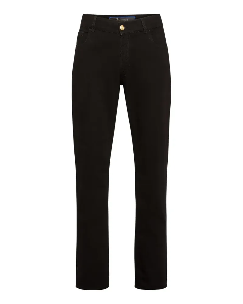 Billionaire embroidered five-pocket jeans - Schwarz Schwarz