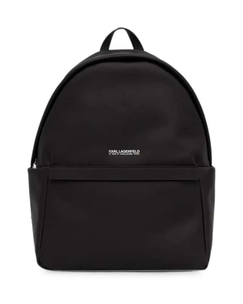 Karl Lagerfeld logo-print backpack - Schwarz Schwarz