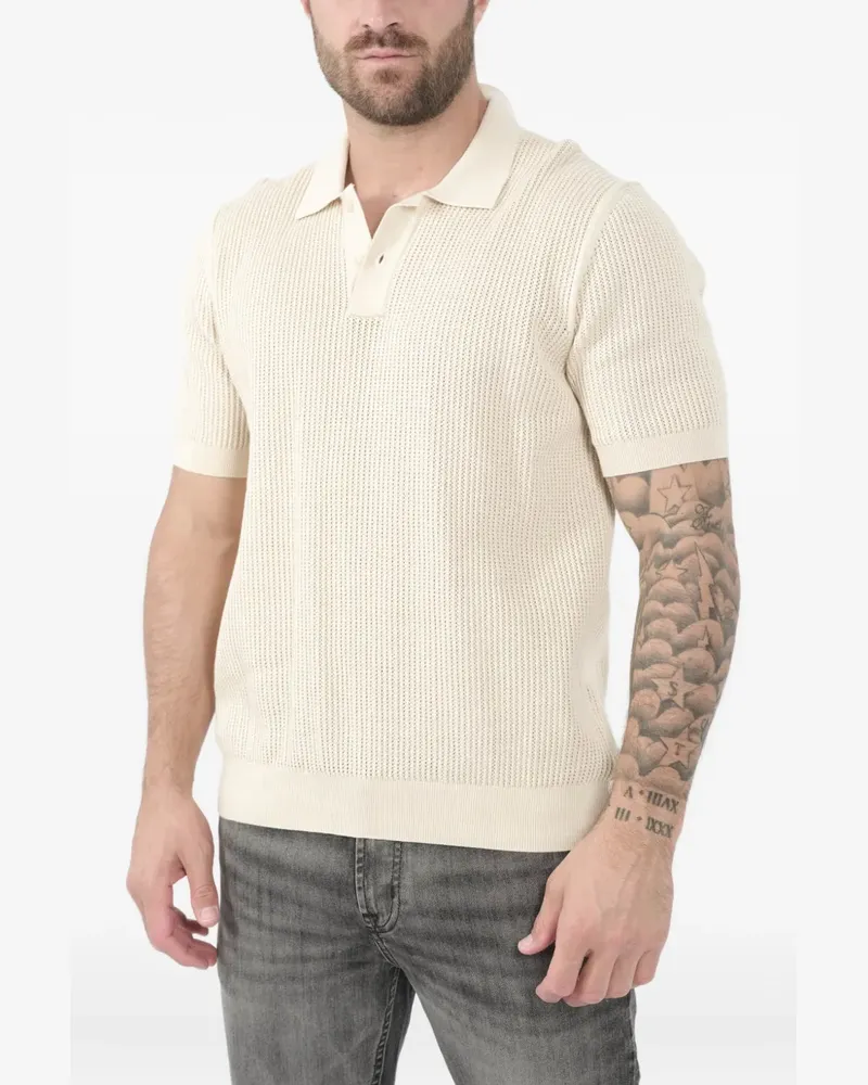 Sunspel Poloshirt mit kurzen Ärmeln - Nude Nude