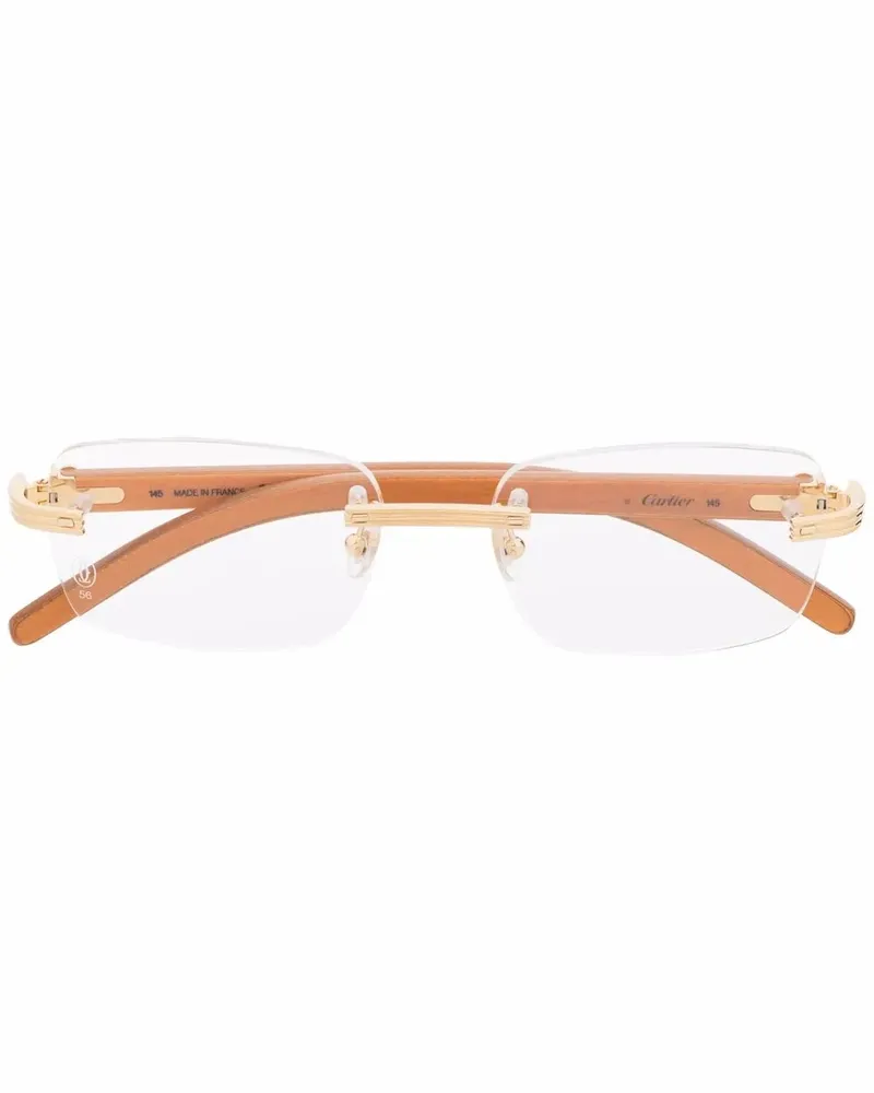 Cartier Rahmenlose Brille mit eckigem Gestell - Orange Orange