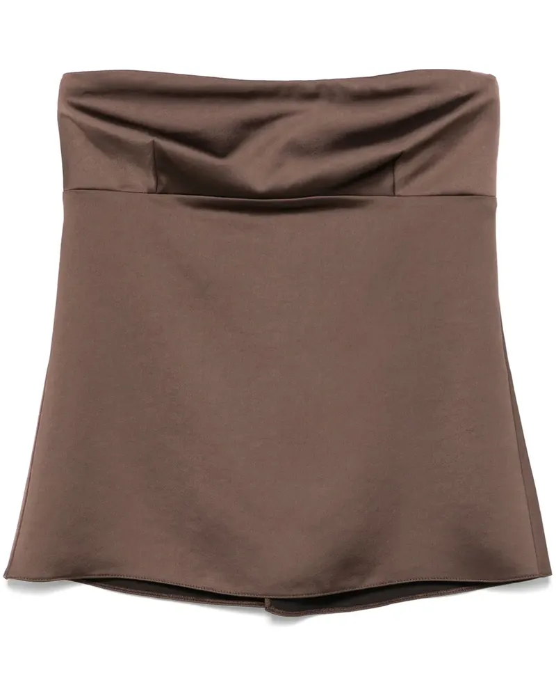 Patrizia Pepe Bluse aus Satin - Braun Braun