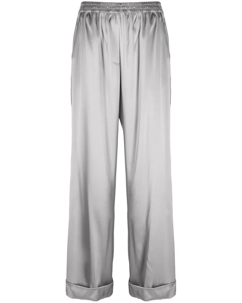 Dolce & Gabbana Seidenhose mit hohem Bund - Grau Grau