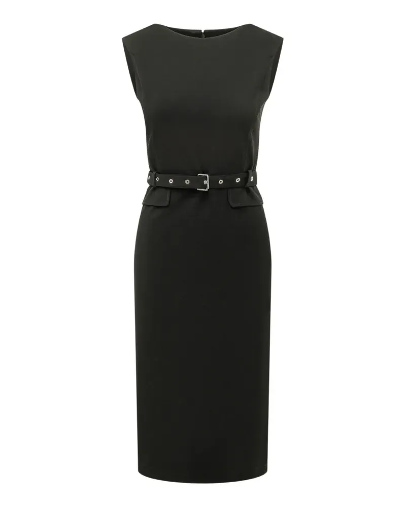 Pinko Ärmelloses Kleid mit Gürtel - Schwarz Schwarz