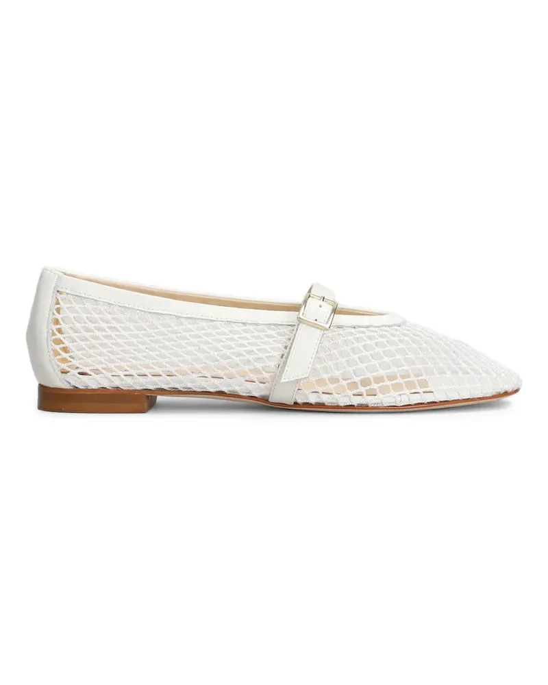 Fabio Rusconi Mina buckle-strap ballet flats - Weiß Weiß