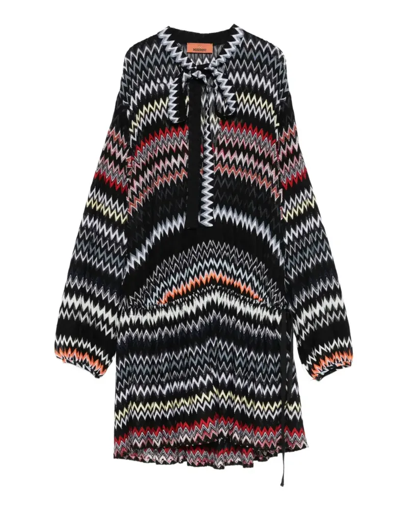 Missoni chevron-pattern mini dress - Schwarz Schwarz