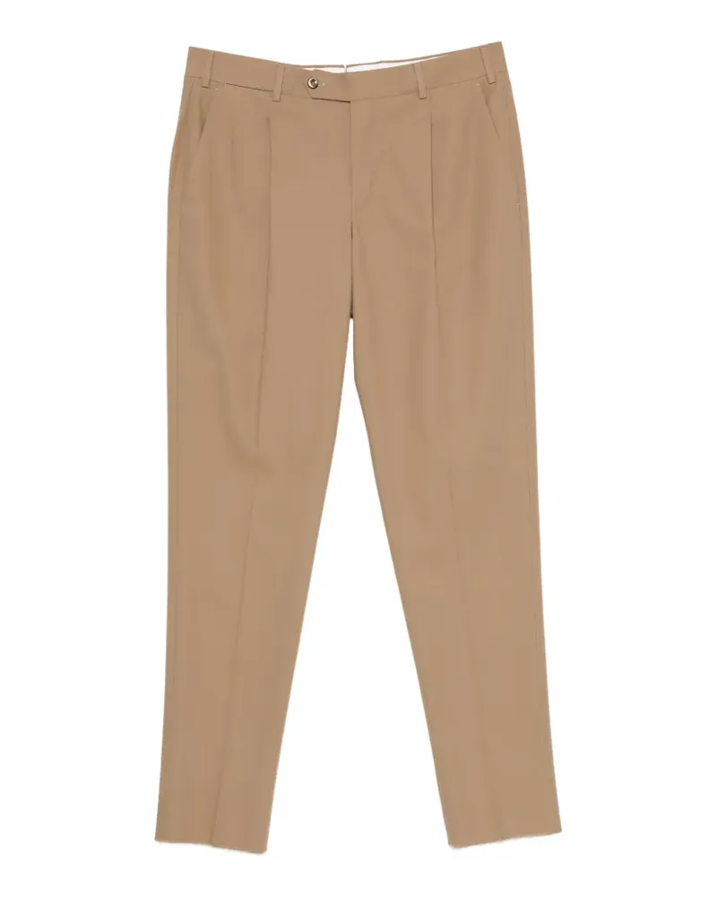 PT TORINO pleated-detail tailored trousers - Nude Nude