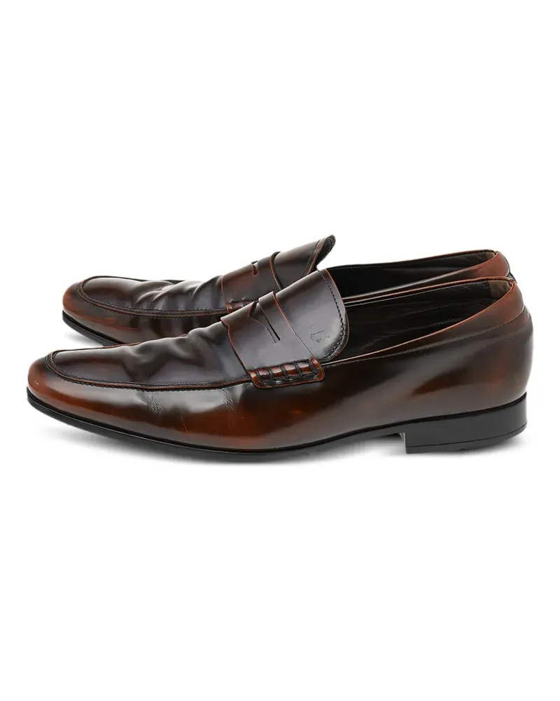 TOD'S Penny leather loafers - Braun Braun